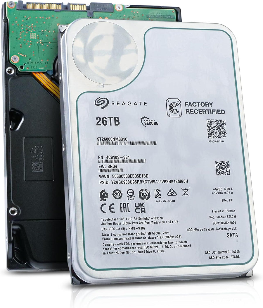 Seagate Exos ST26000NM001C 26TB 7200 RPM SATA 6Gb\/s 512e 3.5" Disc...