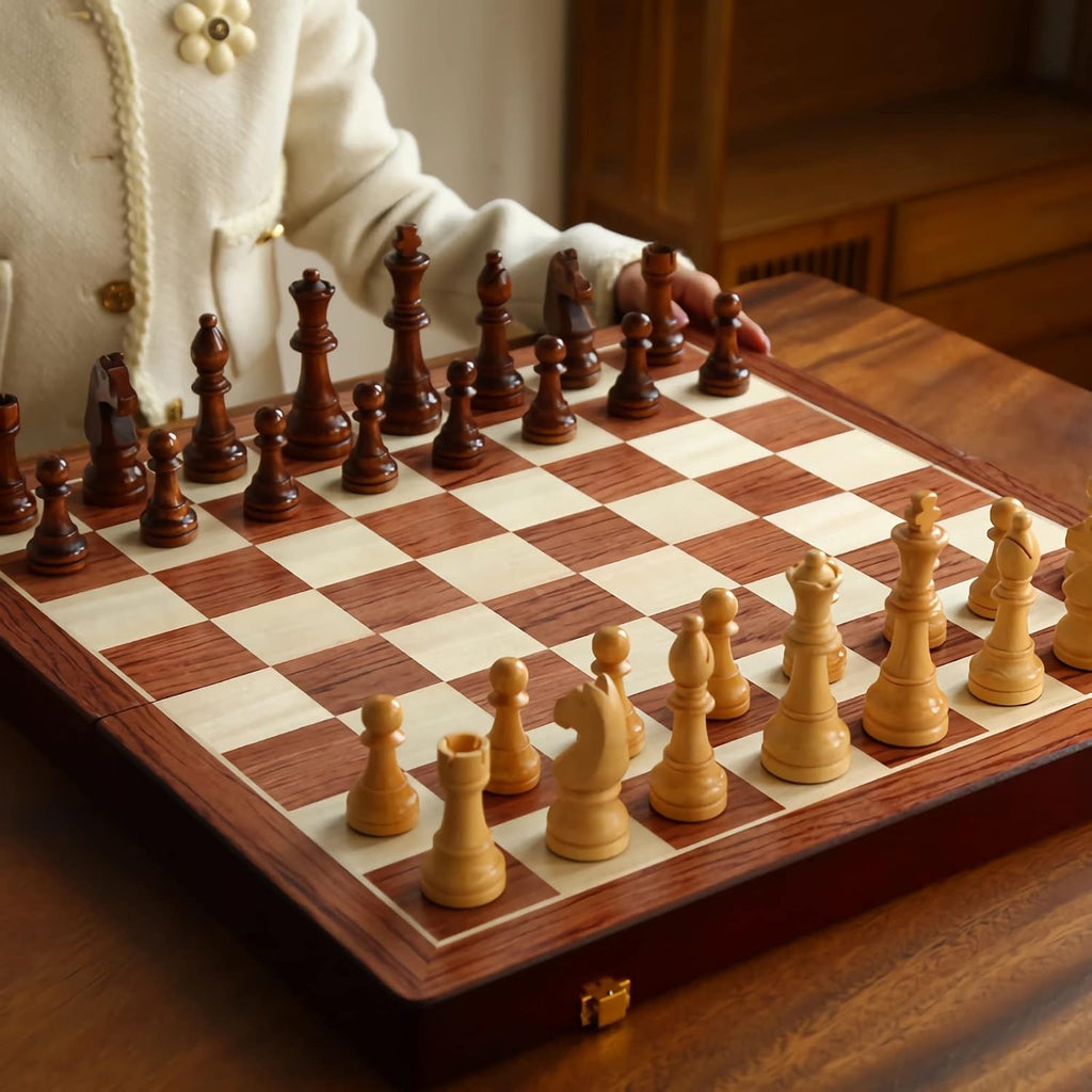 Juego de ajedrez de madera extra grande de 20" para adultos 4.5" King