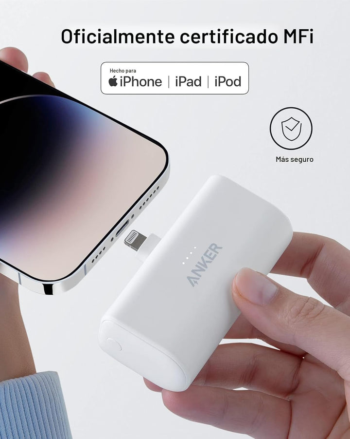 Anker Nano Cargador portátil para iPhone, con conector Lightning MF...