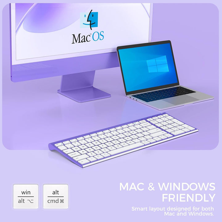 iClever Teclado Bluetooth BK10 Escritura silenciosa Multidispositiv...