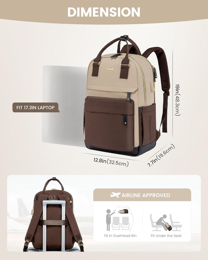 LOVEVOOK - Mochila para laptop de viaje para mujer, bolsa antirrobo...