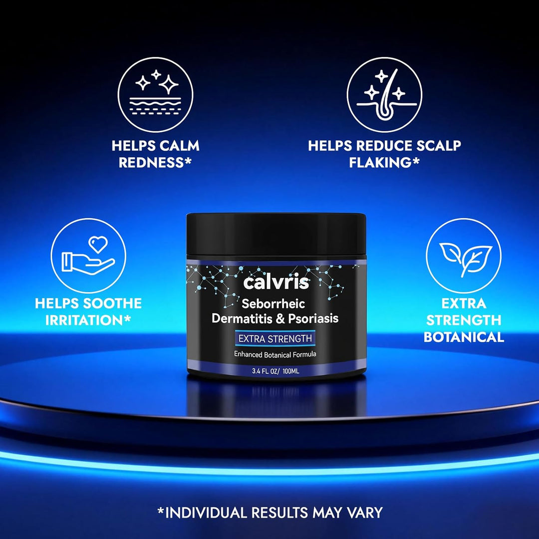 Calvris Crema extra fuerte para el cuero cabelludo, alivio de escam...