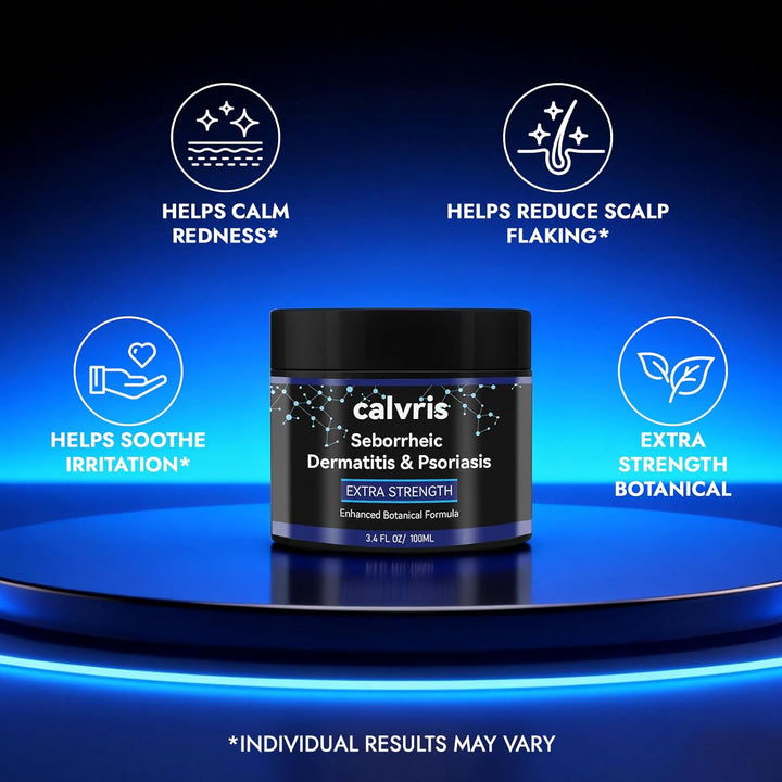 Calvris Crema extra fuerte para el cuero cabelludo, alivio de escam...