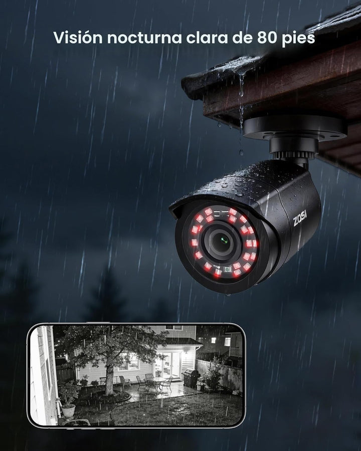 ZOSI 8CH Sistema de Seguridad HD-TVI Cámaras de 1080N Grabador de V...