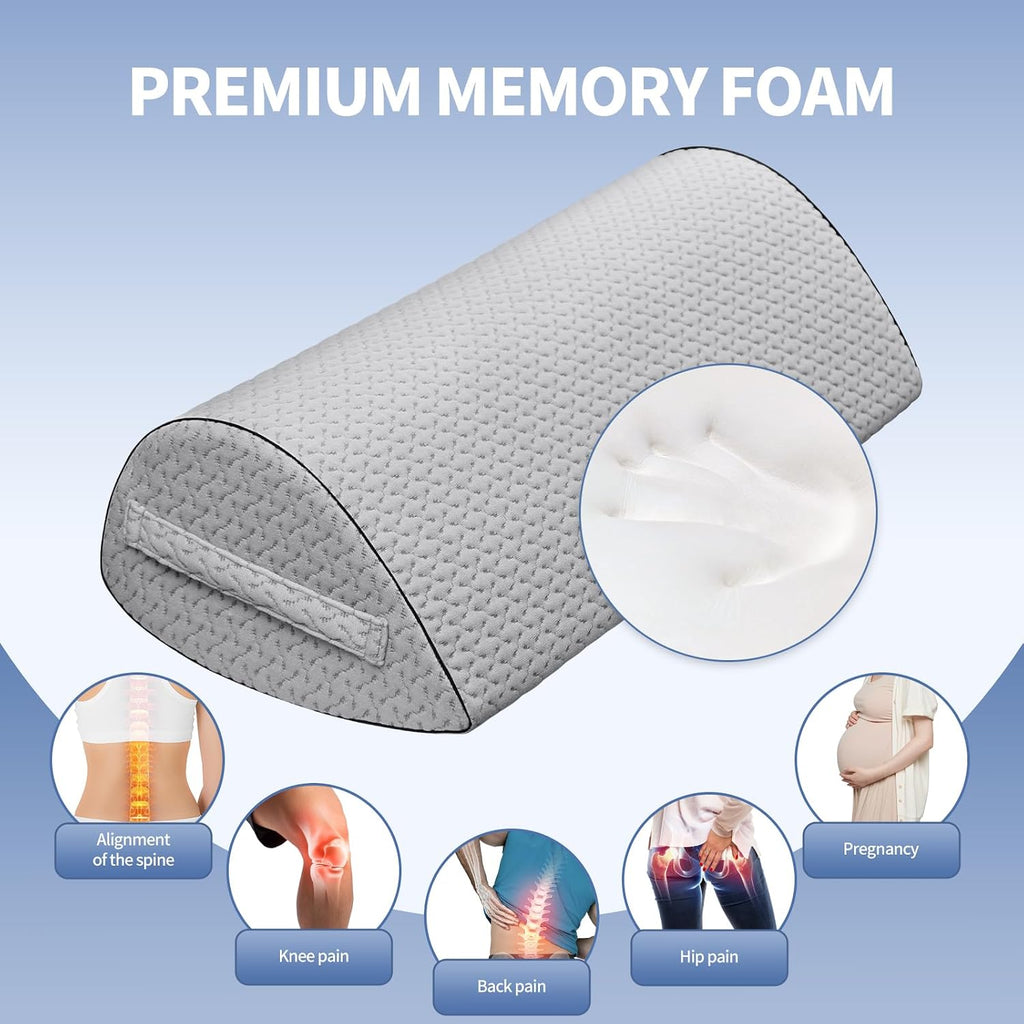 Almohada de rodilla de espuma viscoelástica para dormir de espalda