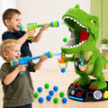 EagleStone - Juguete de tiro de dinosaurio en movimiento, juego de objetivo T-Rex con 2 pistolas de aire