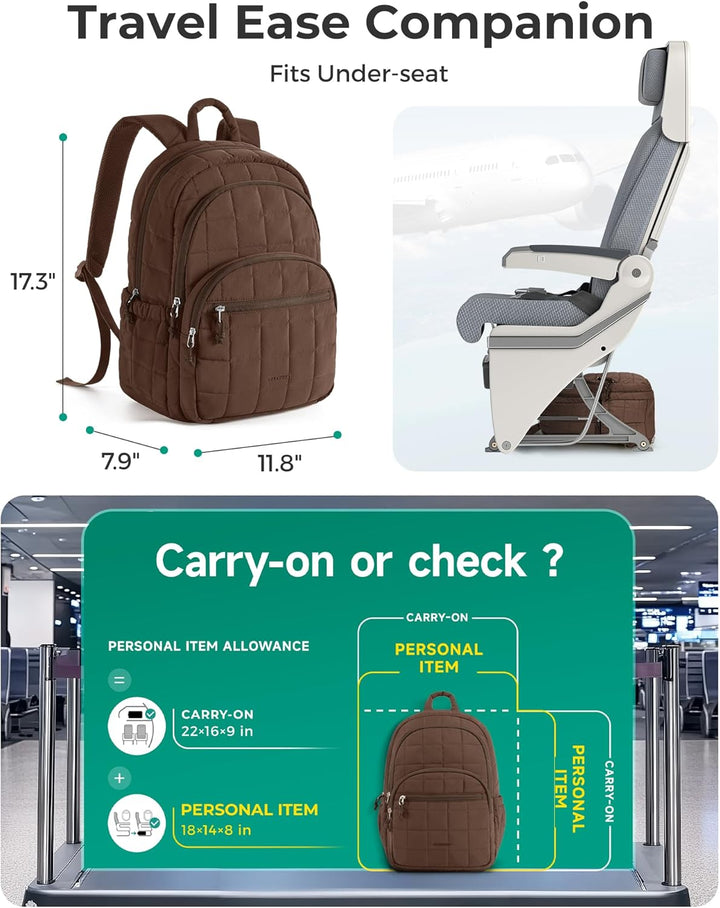 BAGSMART Mochila para portátil universitaria, mochila de viaje para...
