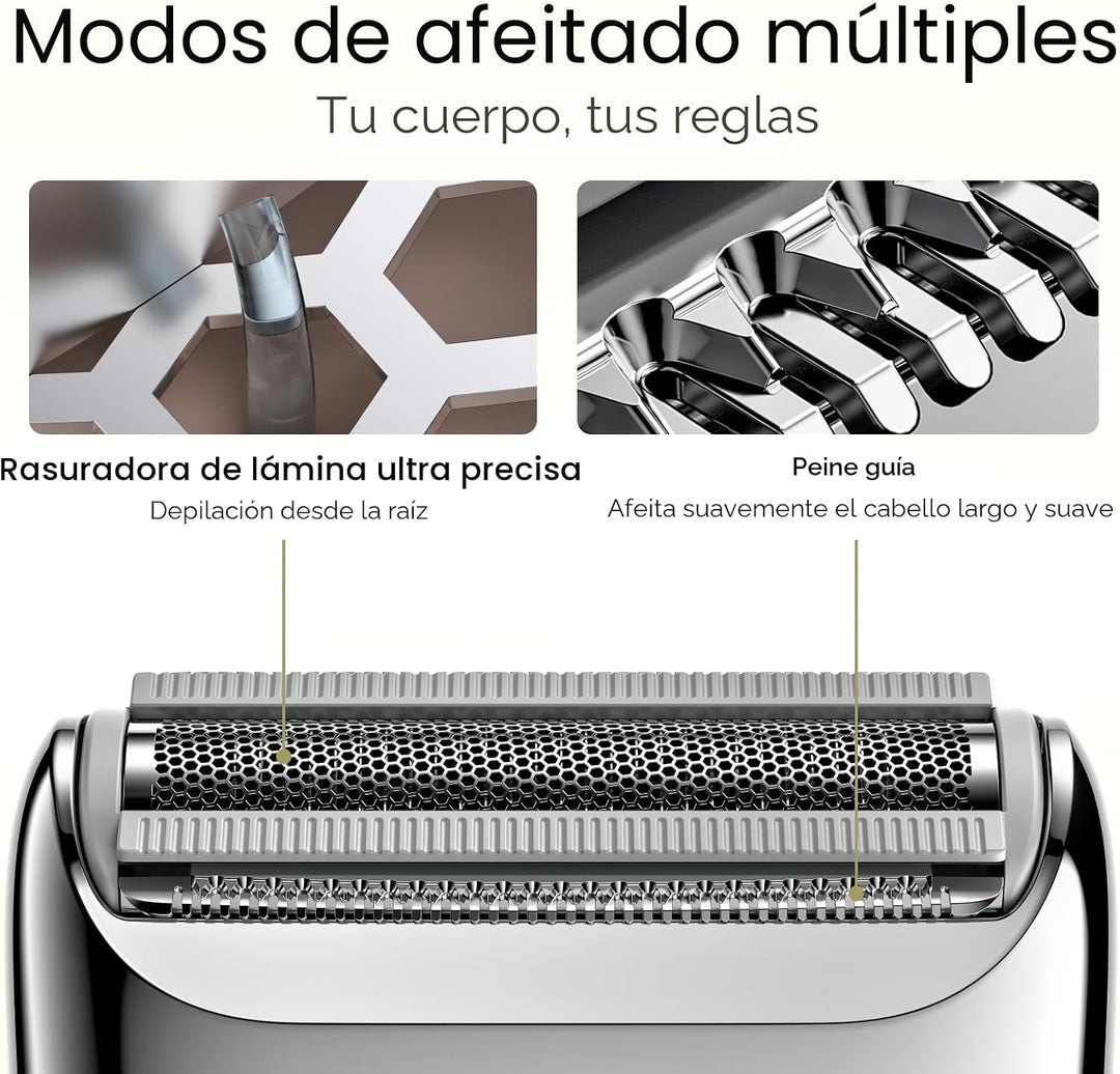 yoose Maquinillas de afeitar eléctricas para mujer, recortadora de...