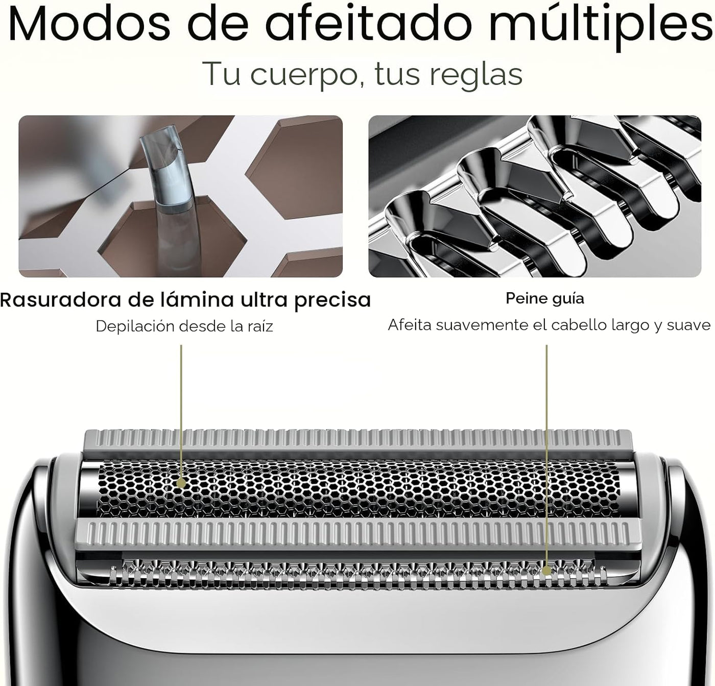 yoose Maquinillas de afeitar eléctricas para mujer, recortadora de...