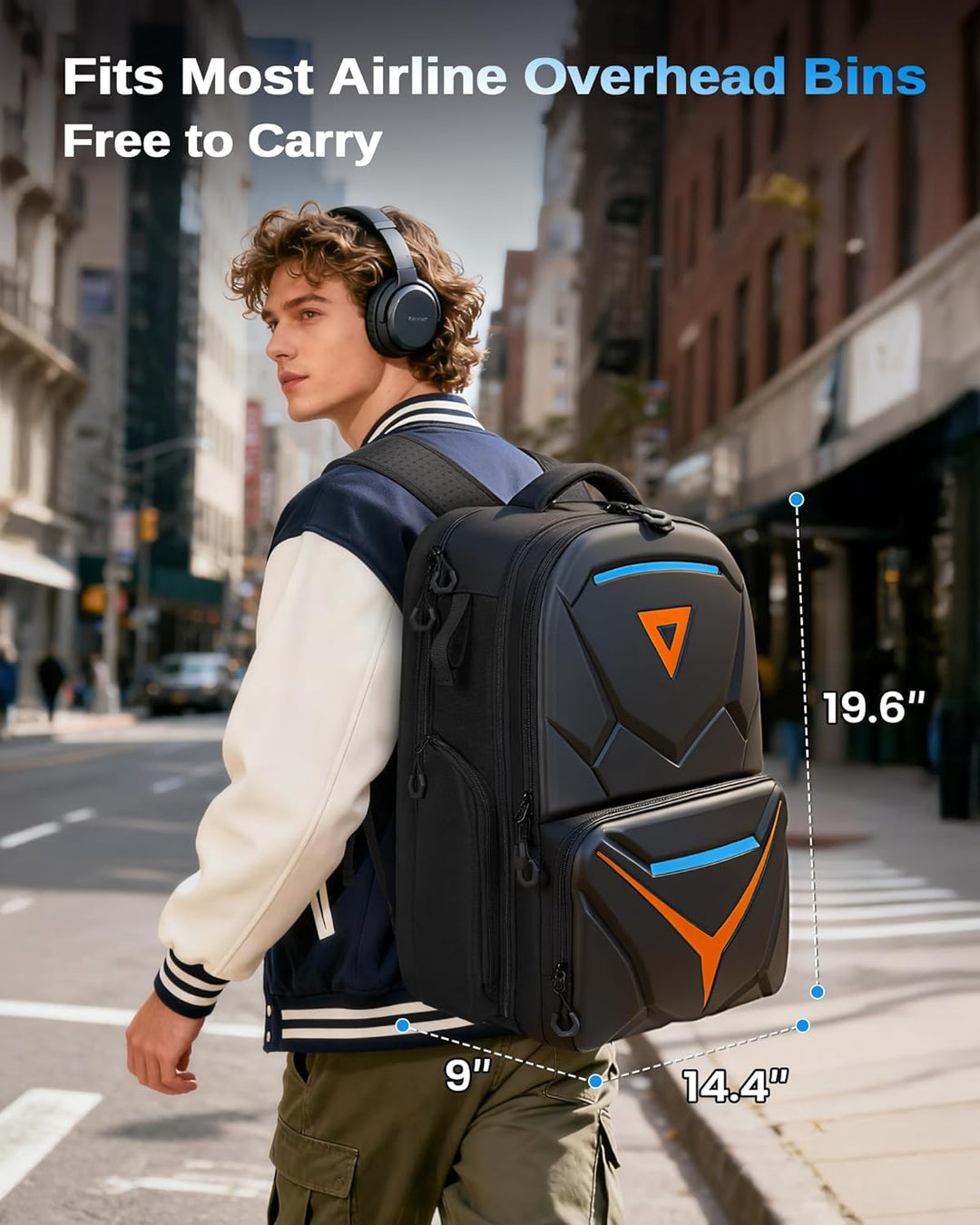 MATEIN Mochila rígida para juegos para hombres, mochila impermeable...