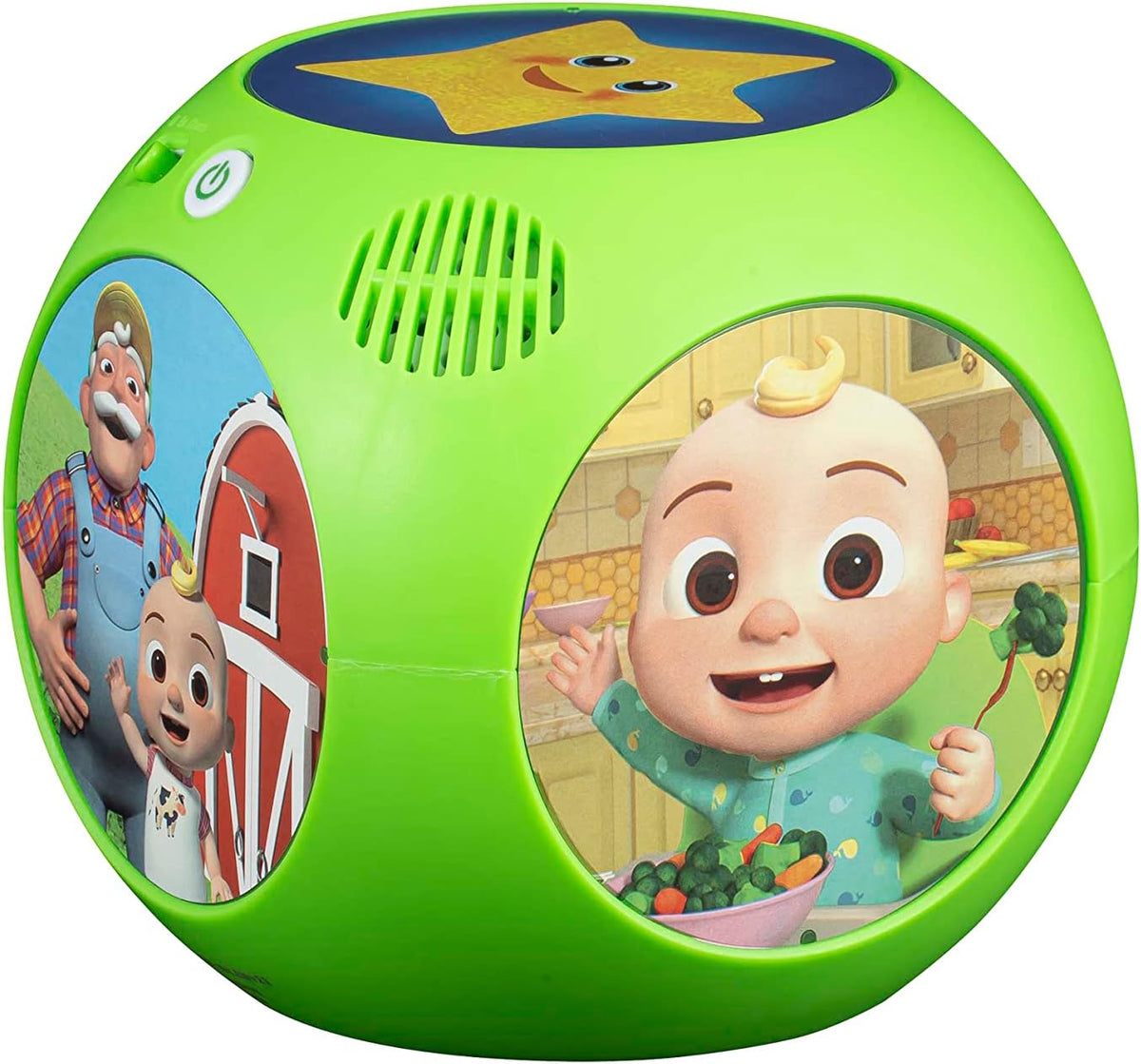 eKids Cocomelon Juguete musical para niños pequeños, el juguete Tumble Tunes incluye seis canciones integradas para guardería, para fanáticos de los juguetes Cocomelon y regalos para niños y niñas, verde