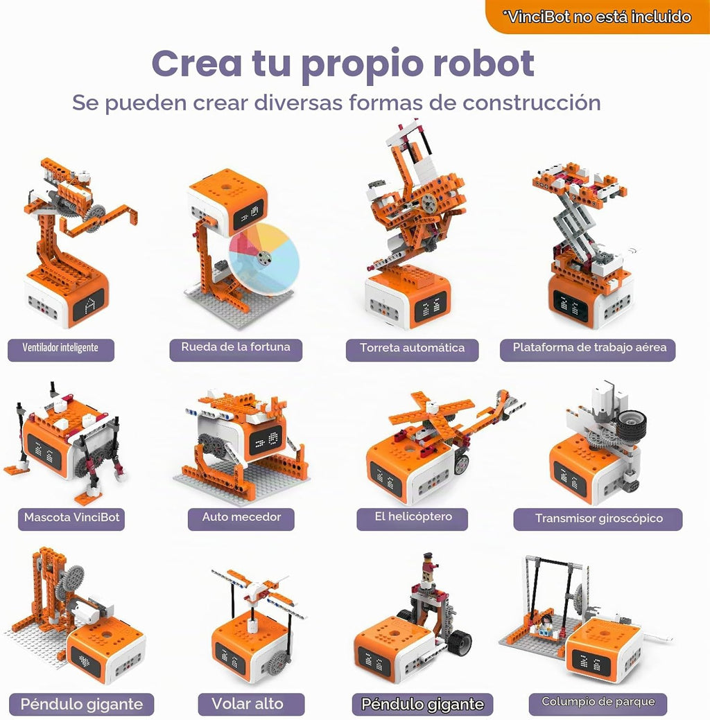 Creator Kit para VinciBot, 434+ Piezas Set de Construcción STEM Edades 8-12