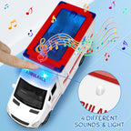 Ambulancia de juguete para niños de 3 a 5 años con 4 luces