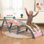 Pikler - Juego de triángulos con cojín, 7 en 1, juguetes de escalada para interiores