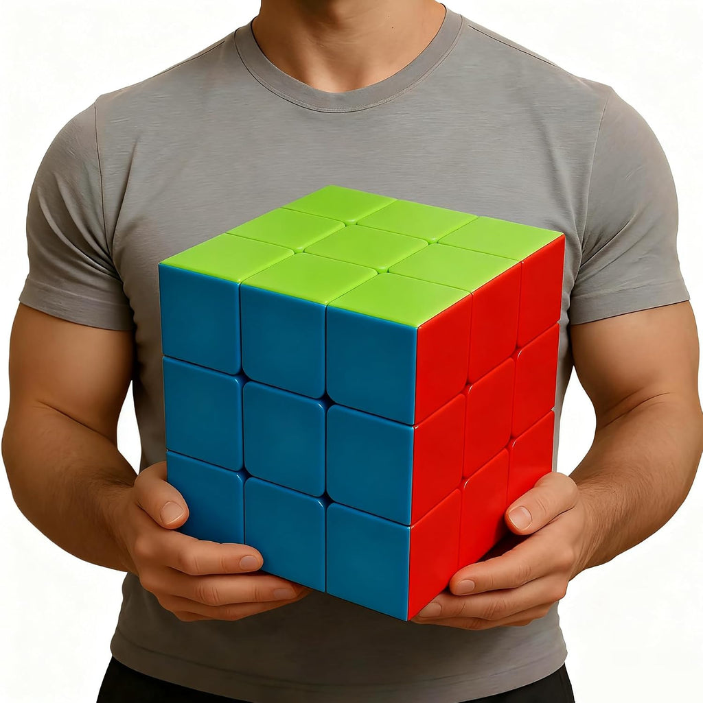 Cubo Mágico Gigante, Cubo de Velocidad 3x3 de 18 cm Gran Caja de Rompecabezas Sensorial 3D con Combinación de Colores, Regalo de Cumpleaños, Navidad y Relleno de Medias para Niños, Adultos, Juguetes