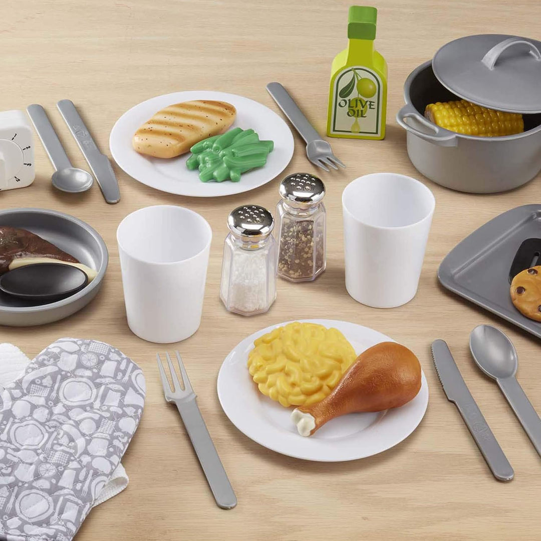 Melissa &amp; Doug Juego de accesorios de cocina de 22 piezas con c...