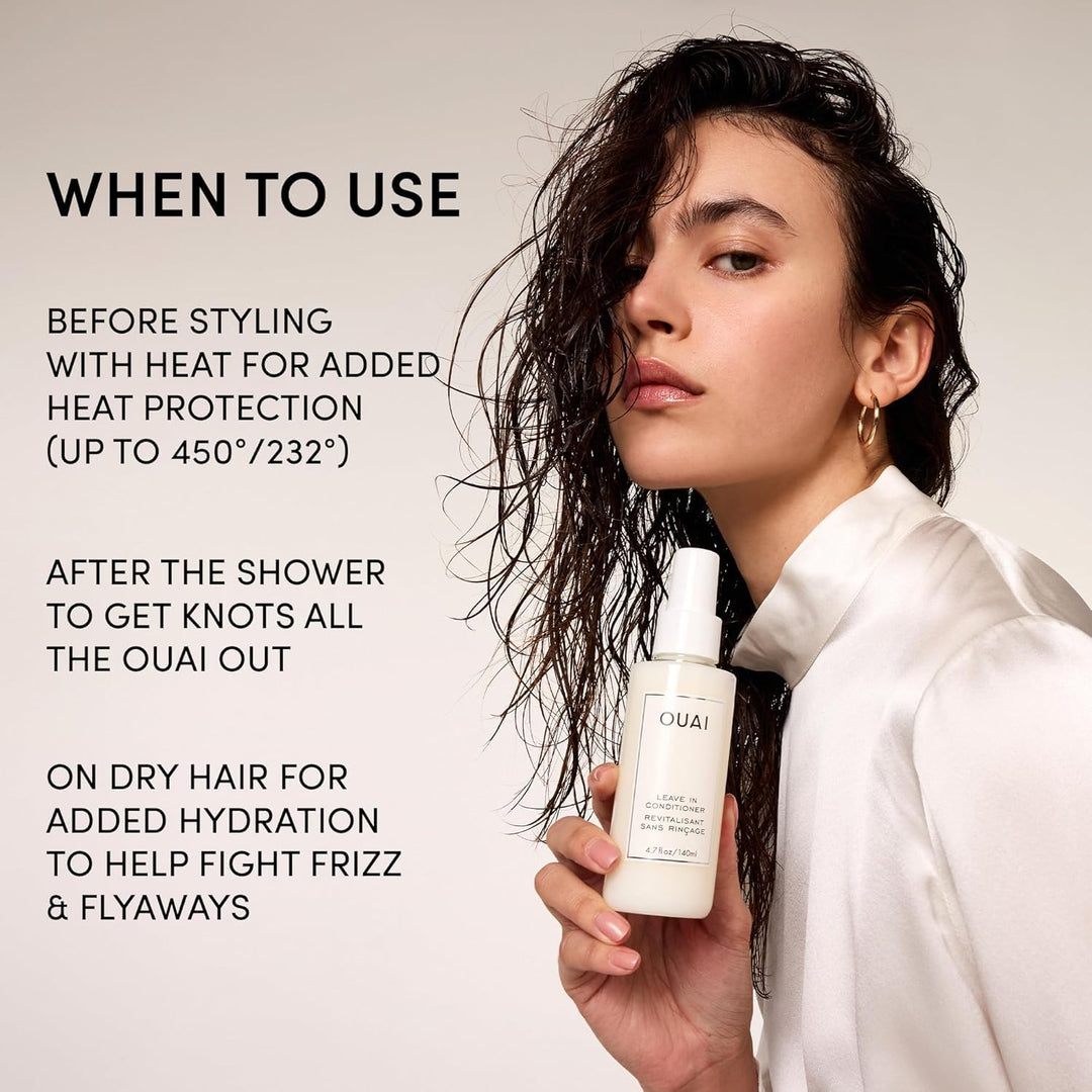 OUAI Acondicionador sin enjuague tamaño completo + paquete de tamañ...