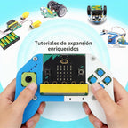 Microbit Smart Robotic Arm Kit 4DF Kit de construcción de brazo mecánico programable para edades de 14 años en adelante para aprender codificación, ciencia e ingeniería, Micro:bit v2 y pilas