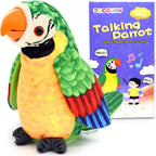 Juguetes para bebés, [ Volumen ajustable ] loro parlante repite lo que dijiste, juguete interactivo que canta y imita, animales de peluche electrónicos, muñeca de mascota para bebés, niños, niños y