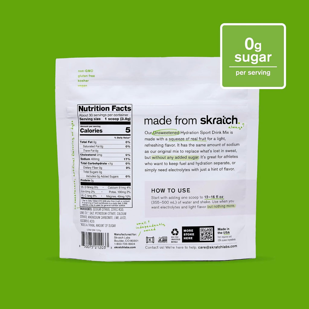 Skratch Labs Mezcla de hidratación deportiva sin azúcar, margarita salada, 30 porciones