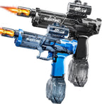 Paquete de 2 pistolas de agua eléctricas grandes para niños, pistola eléctrica automática con iluminación, pistola de agua de alcance de 40 pies, juguete de regalo para piscina al aire libre
