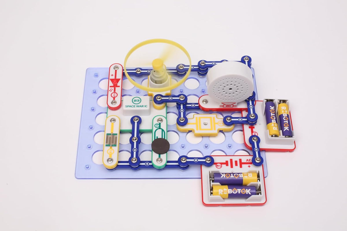 STEM Kit de circuito electrónico para niños, más de 201 proyectos, kit de fabricante de circuitos de física, juguete educativo de experimento científico para niños y niñas a partir de 8 años (color
