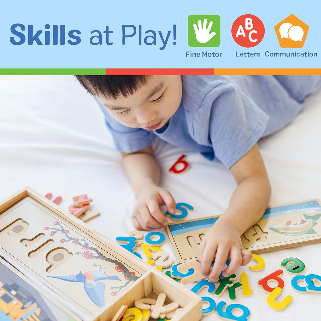 Melissa & Doug See & Spell - Juguete educativo de madera, Versión estándar
