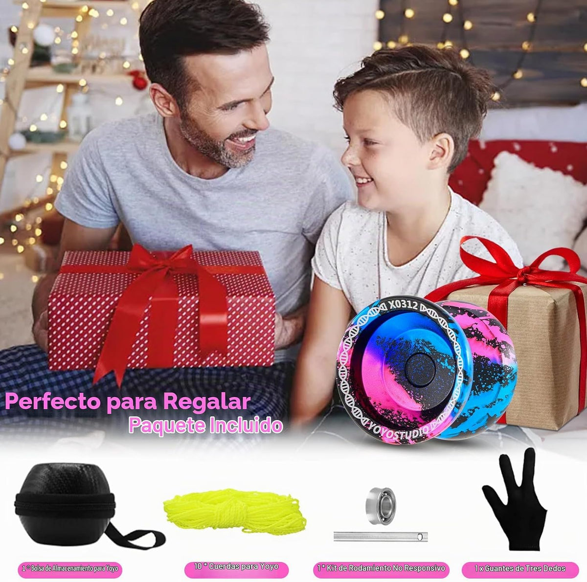 YOYOSTUDIO X0312 Trick Yoyo Professional metal Yoyo para Kids 8-12/Beginners