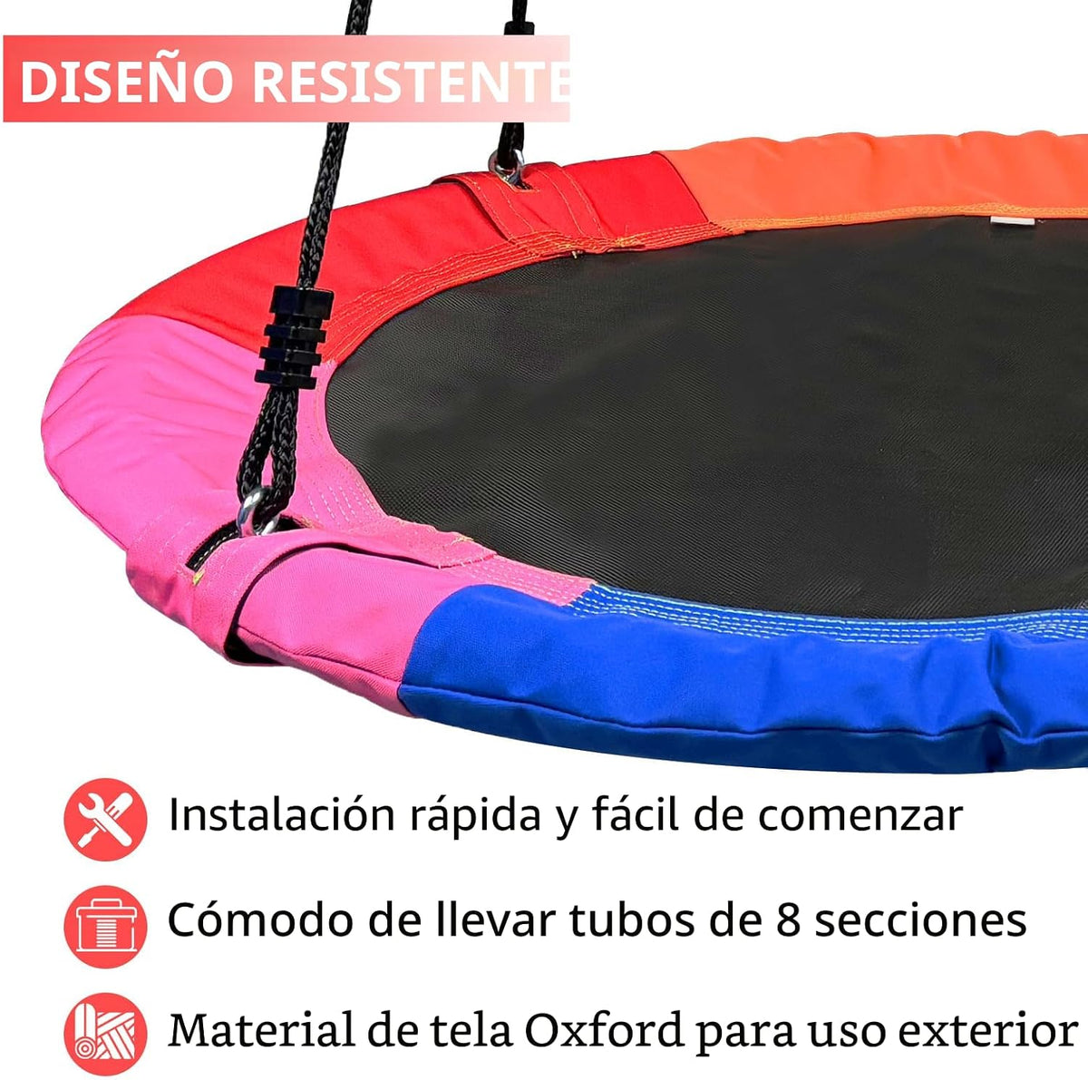 Columpio de árbol con platillo volador de 40 pulgadas para niños, 900D