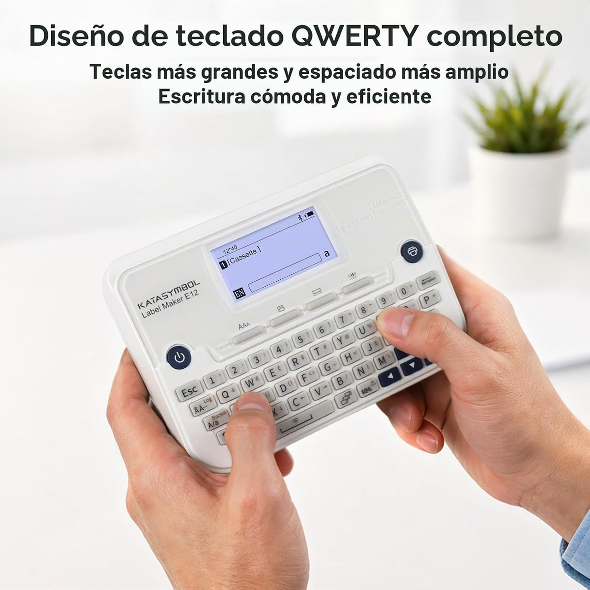 SUPVAN Máquina etiquetadora con teclado y Bluetooth E12 con 4 cintas