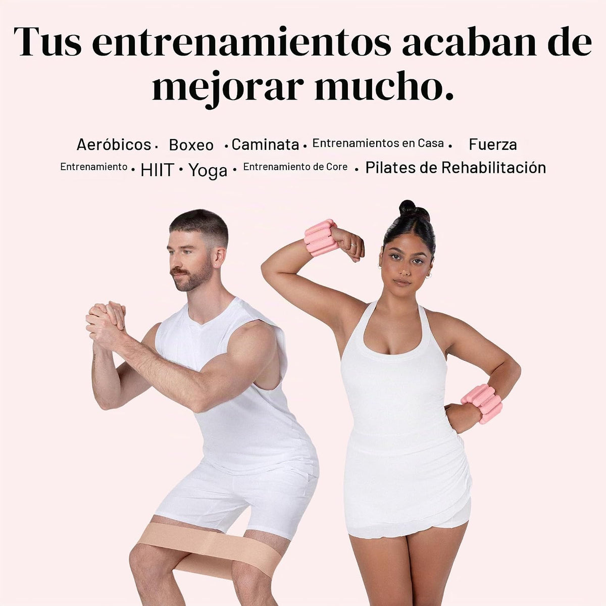 Bangles - Pesas de muñeca y tobillo de 2 libras, par y bandas de resistencia, paquete de 3, multicolor, bandas de fitness y pesas portátiles para entrenamiento de fuerza y tonificación