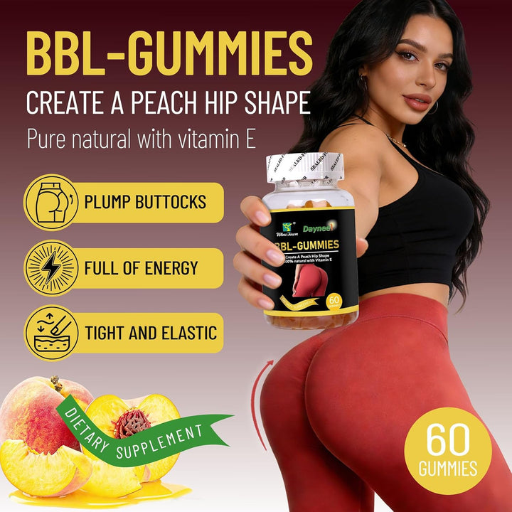 Wins Town BBL - Gomitas para mujer, sabor a melocotón, veganas, 60...