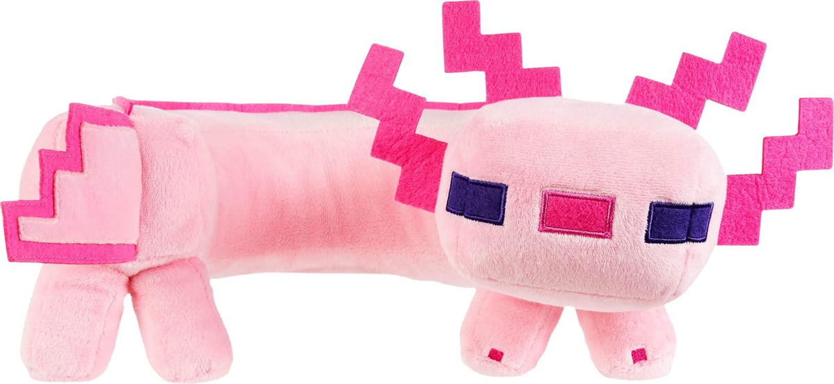 Mattel Minecraft Axolotl - Almohada para el cuello, juguete de peluche