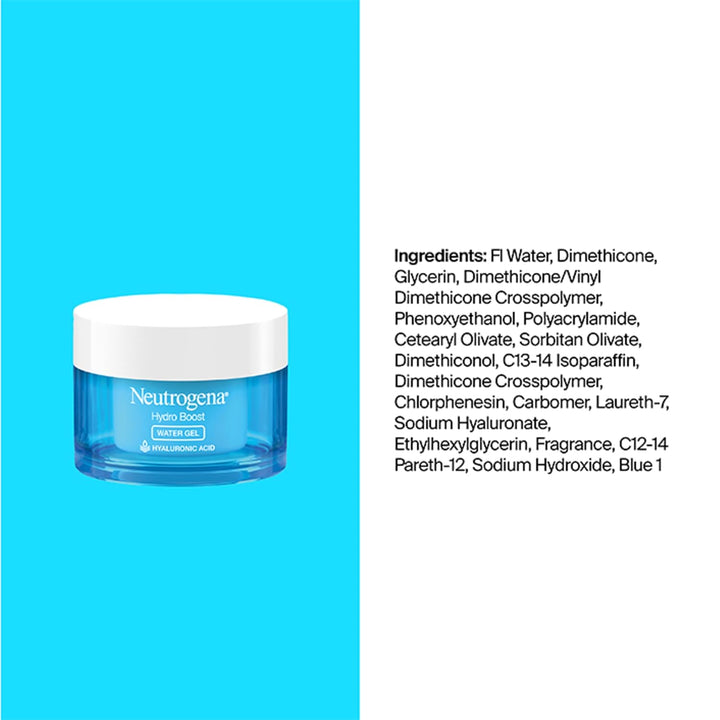 Neutrogena Hydro Boost Gel de Agua, Hidratante Facial con Ácido Hia...