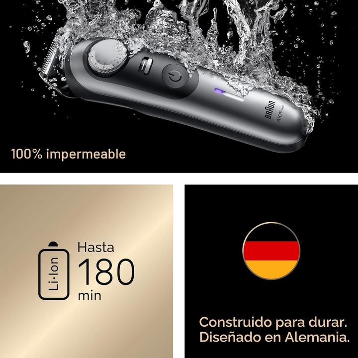 Braun Cortadora eléctrica de barba todo en uno Series 9 PRO para ho...