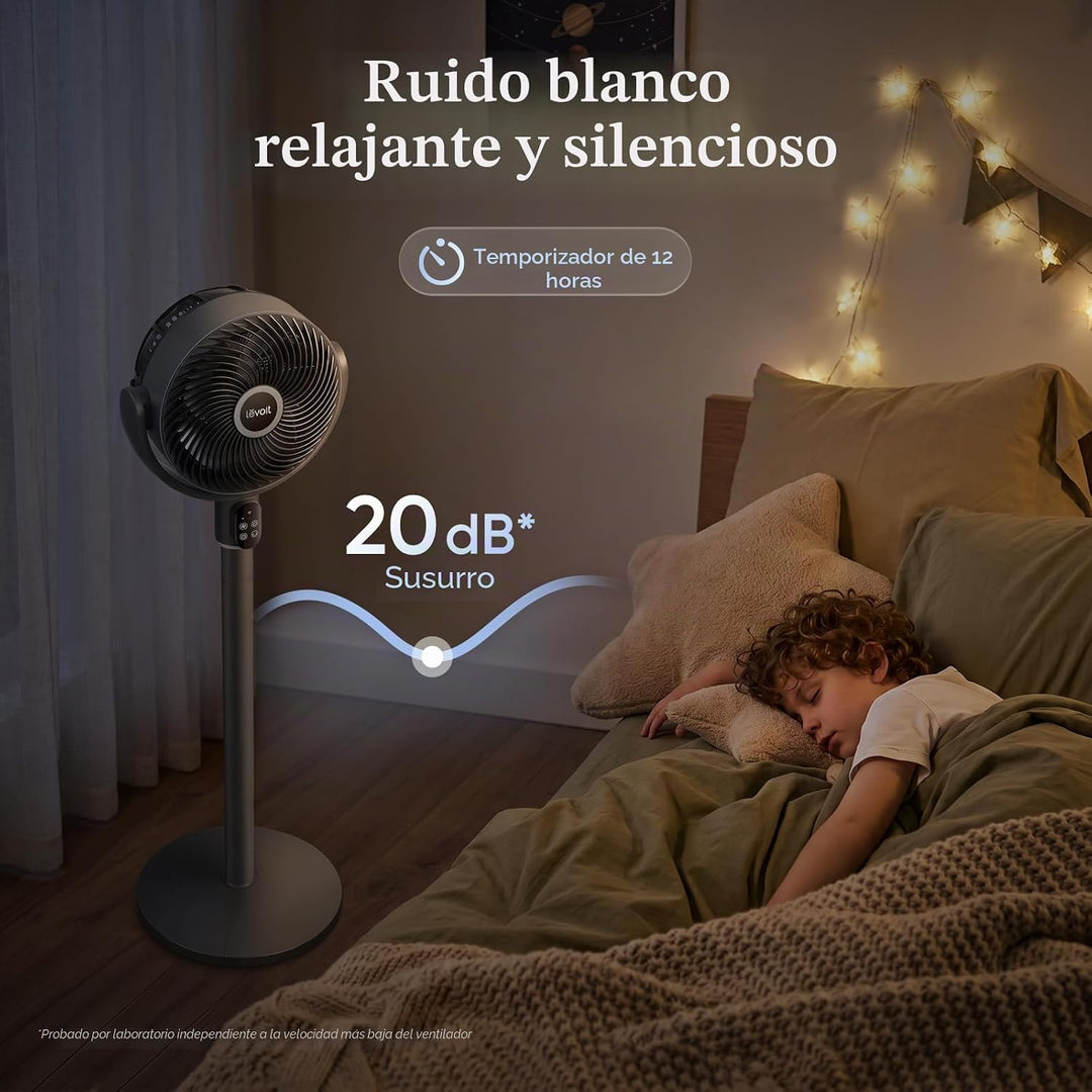 LEVOIT Ventilador de pie para dormitorio, ventilador de pedestal os...