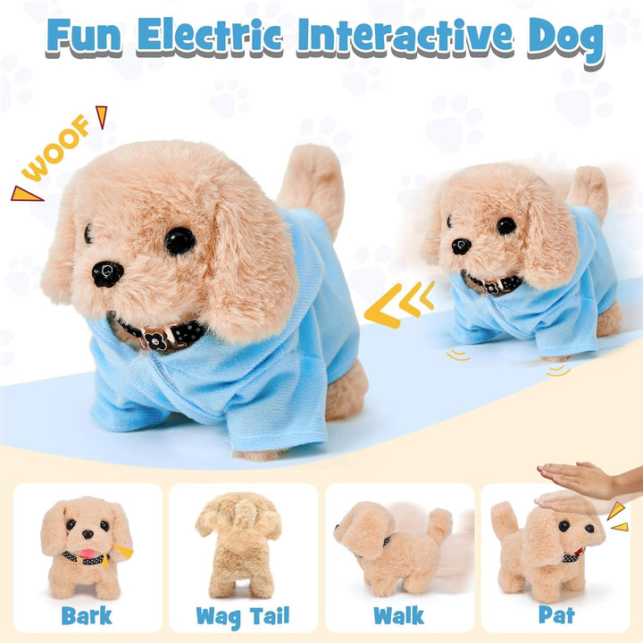 Cleboen 14 piezas de juguetes de perro robot para niños, niñas y ni...