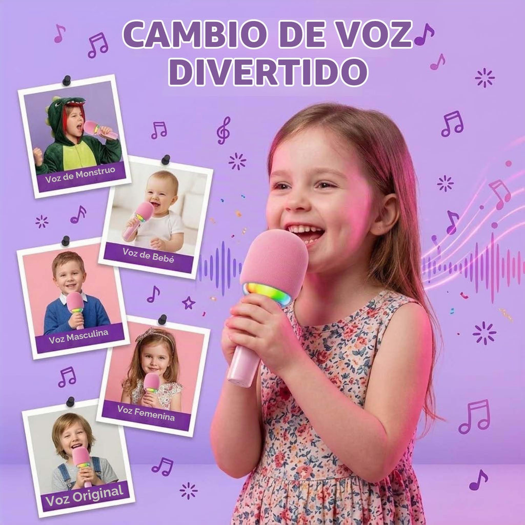 Joomie - Micrófono de karaoke para niños de 3 a 10 años, micrófono inalámbrico Bluetooth y altavoz