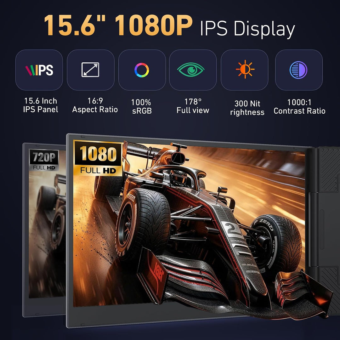 Vixtan Extensor de pantalla triple para portátil de 15.6 pulgadas,...