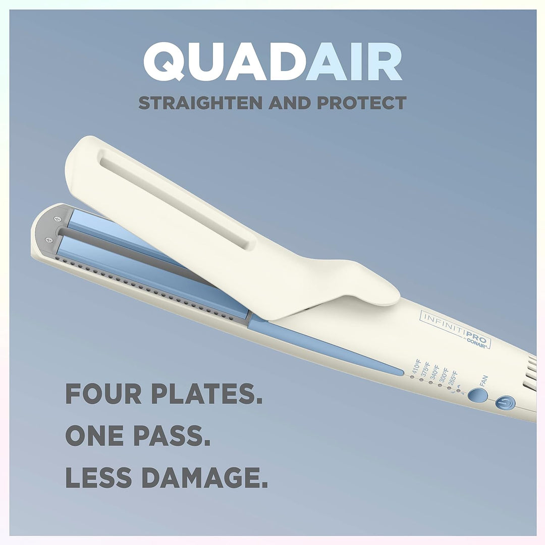 INFINITIPRO BY Conair QuadAir - Plancha plana para alisar el cabell...