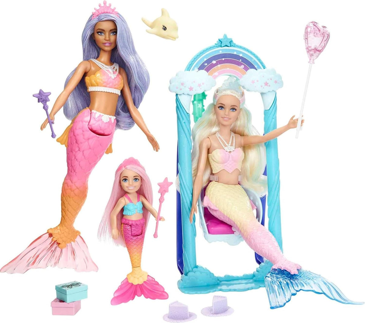 Barbie Juego de sirena con 3 muñecas de sirena