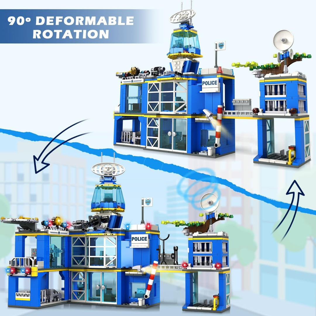 HOGOKIDS Juego de construcción de comisaría de policía de