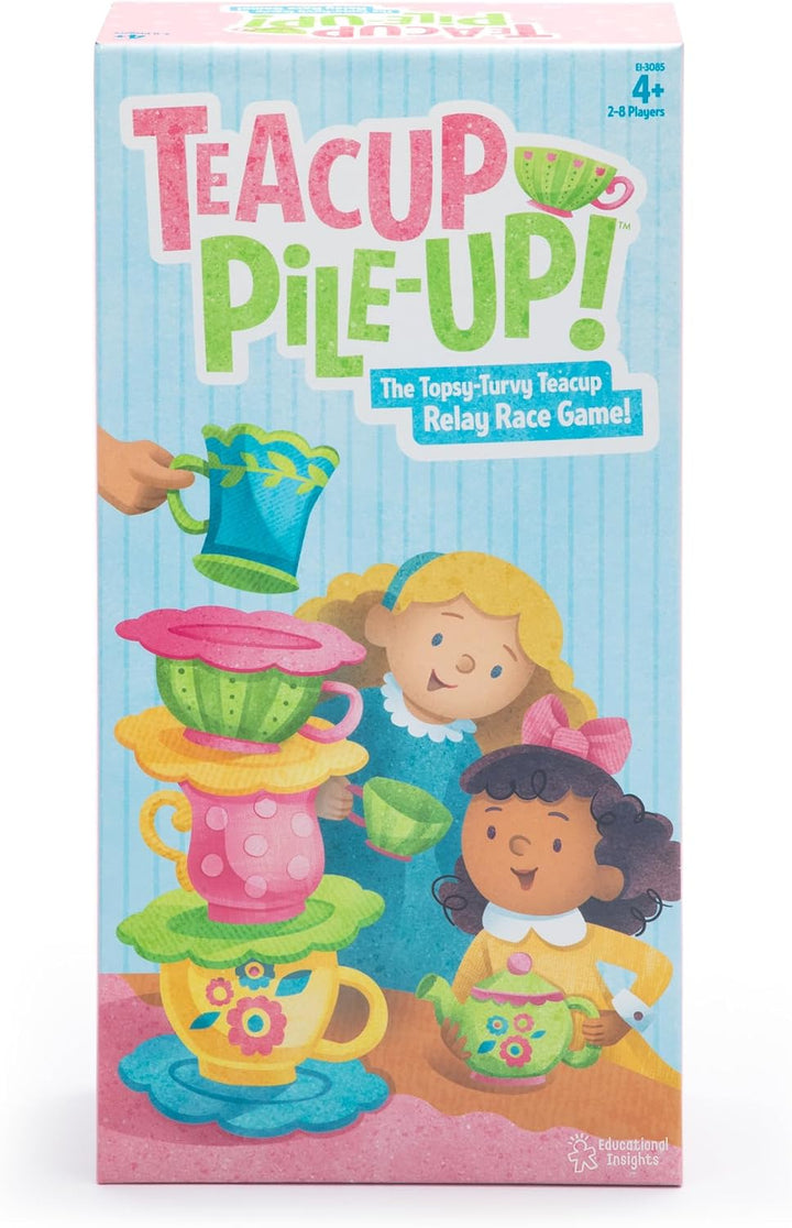 Educational Insights ¡Teacup Pile-Up! Juego de relevos, juego de me...