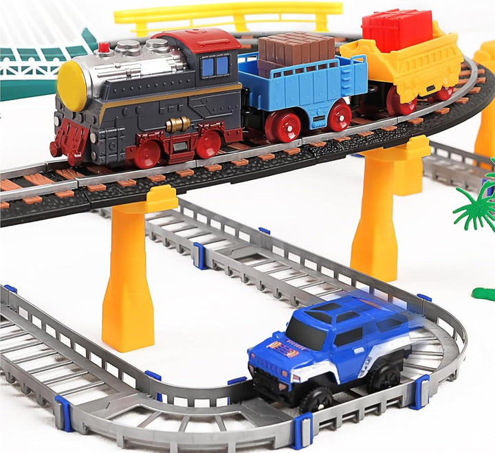 Juego de tren eléctrico para niños de 4 a 8 años con juego