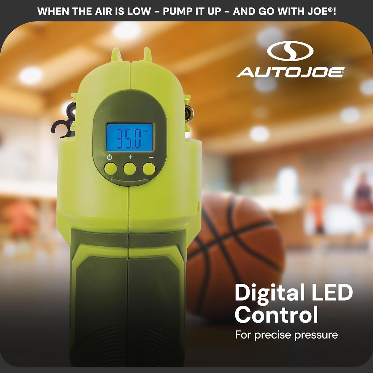 Auto Joe - Kit de compresor 24V-AJC-LTE de aire portátil inalámbric...