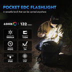WUBEN E7 1800 Lm Hight Lumen Mini linterna con imán