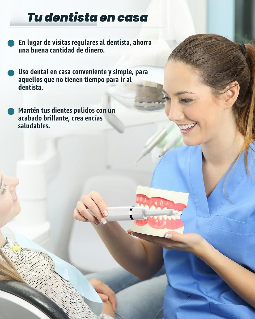 Pulidor de Dientes, Kit Recargable de Blanqueamiento Dental para Li...