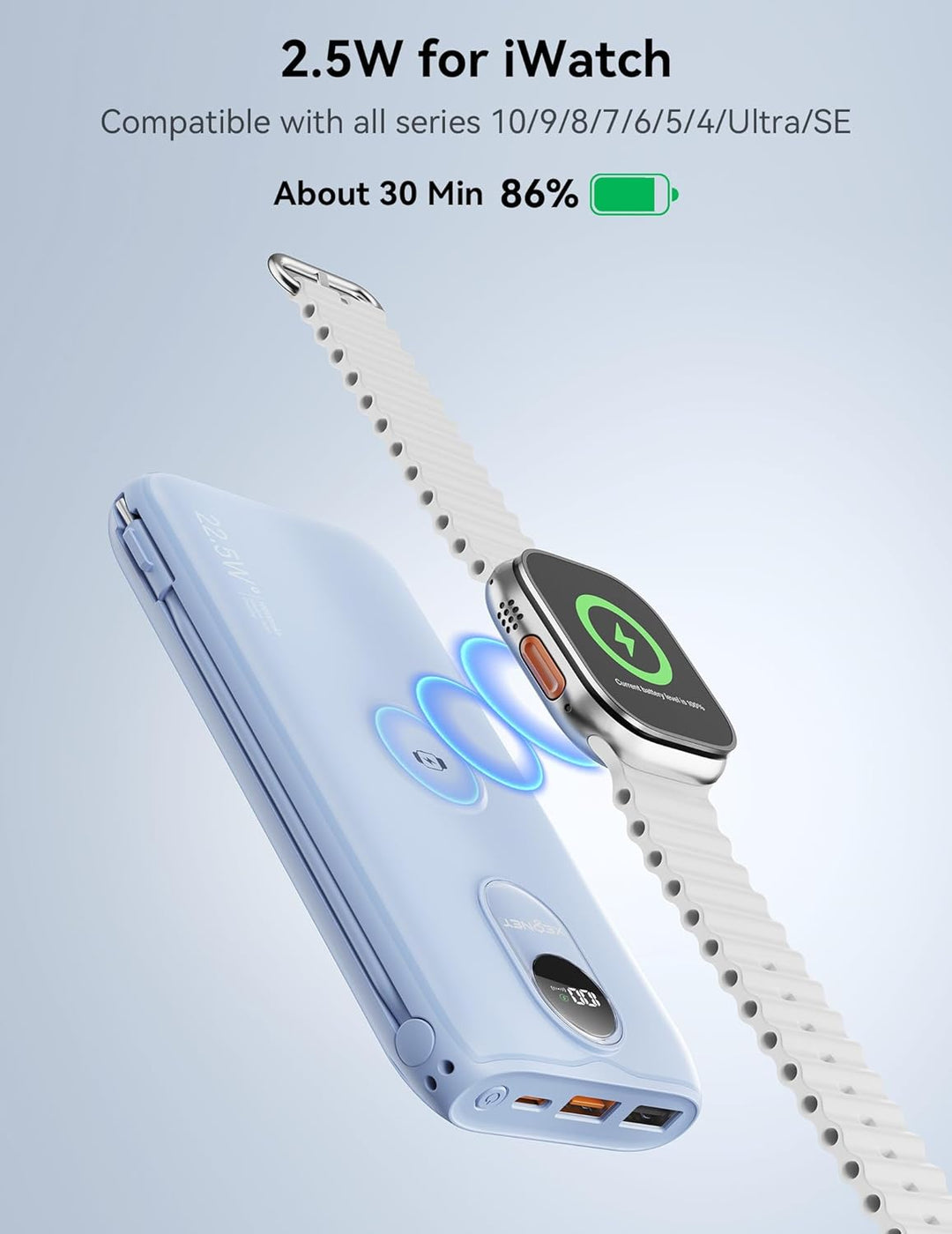 Portable Charger, 10000mAh 22.5W Power Bank Fast Charging with Buil...