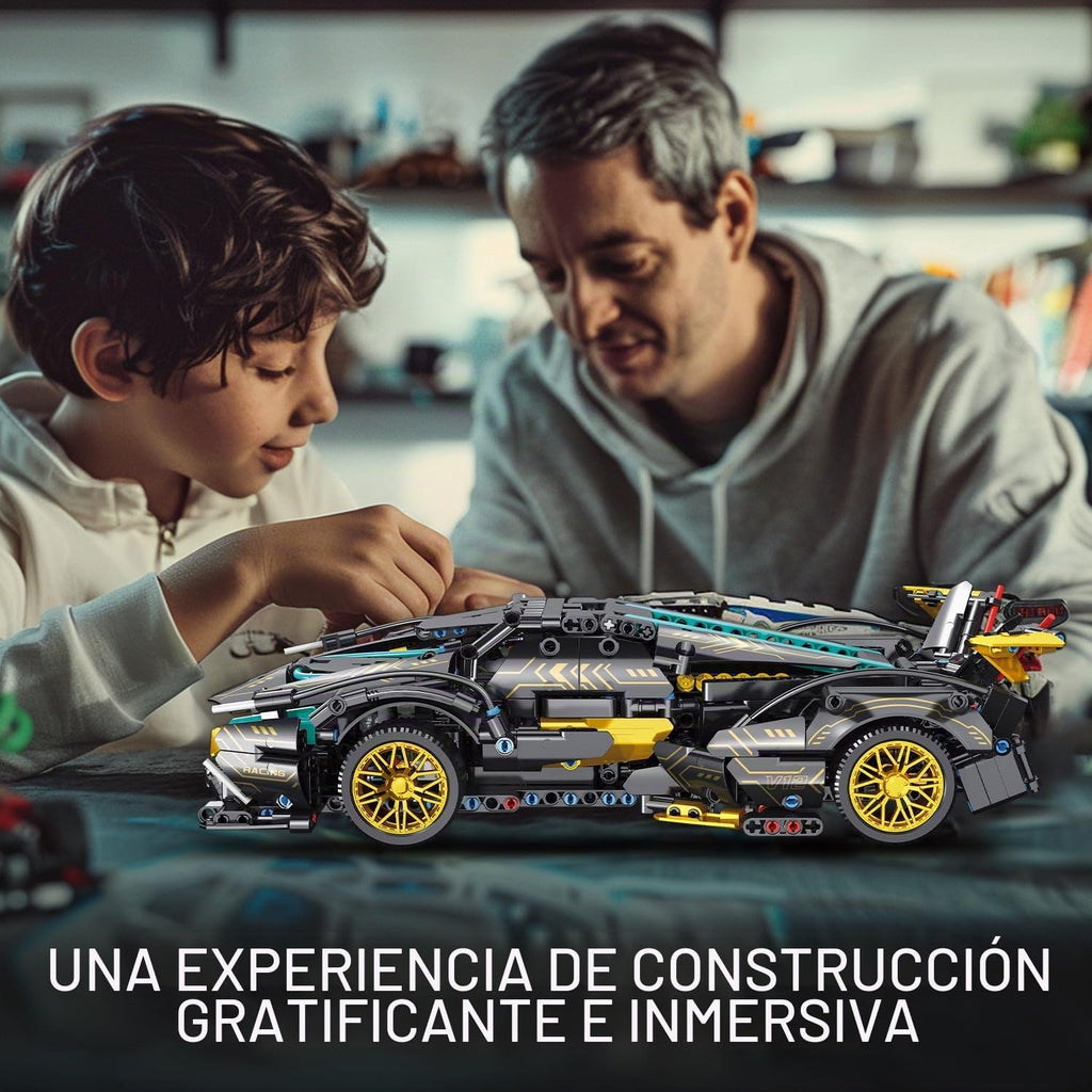 JSINMA Technic Sports Car Building Blocks Juguetes para niños o adultos Kits 1:14 MOC Lambo V12 Juego de construcción Speed Champions Racing Modelo de vehículo para niños de 10, 12 y 14 años (1012 piezas)