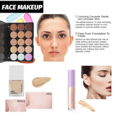 VERONNI Kit de maquillaje todo en uno, maquillaje de ojos y labios...